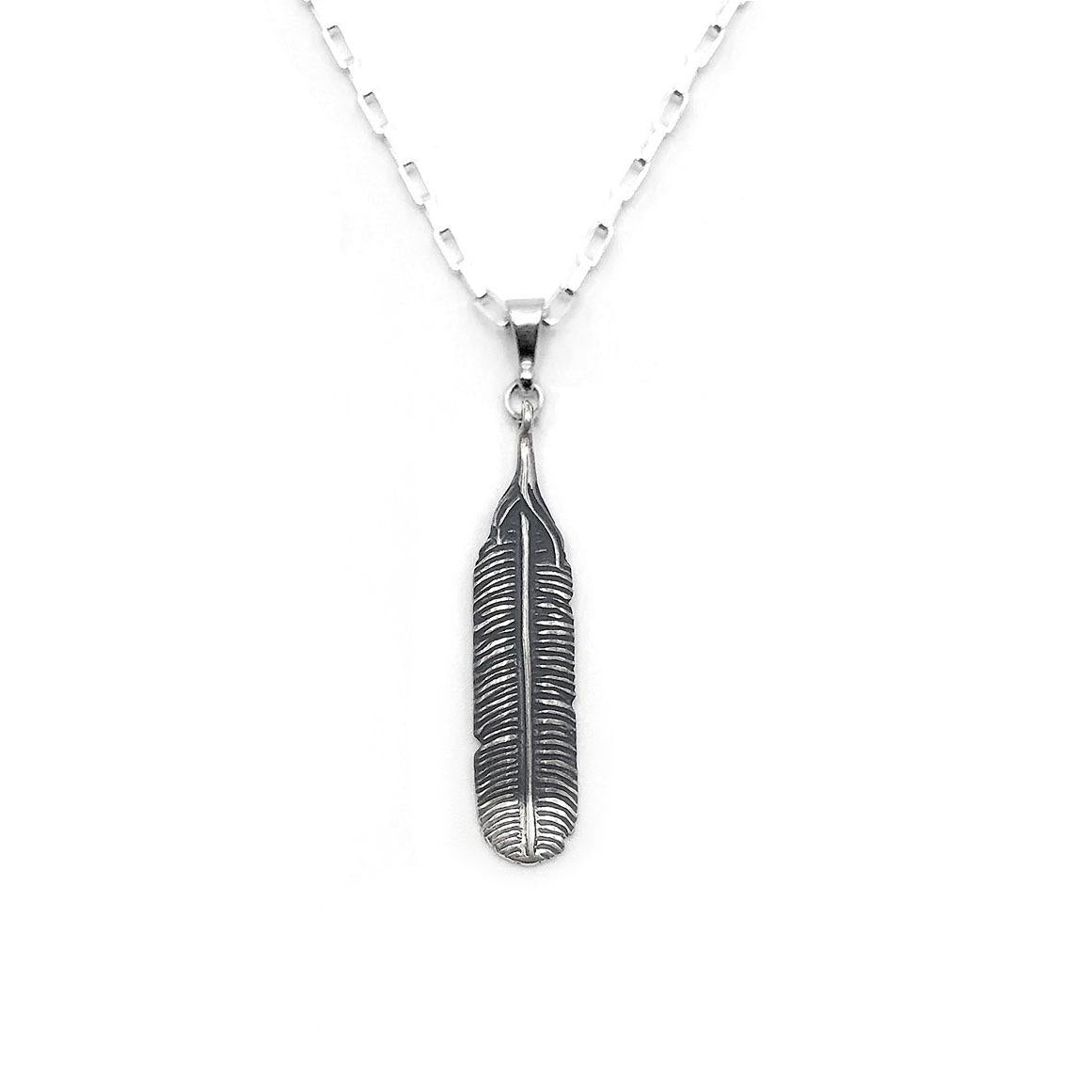 Nick Von K Mini Huia Feather Pendant Sterling Silver