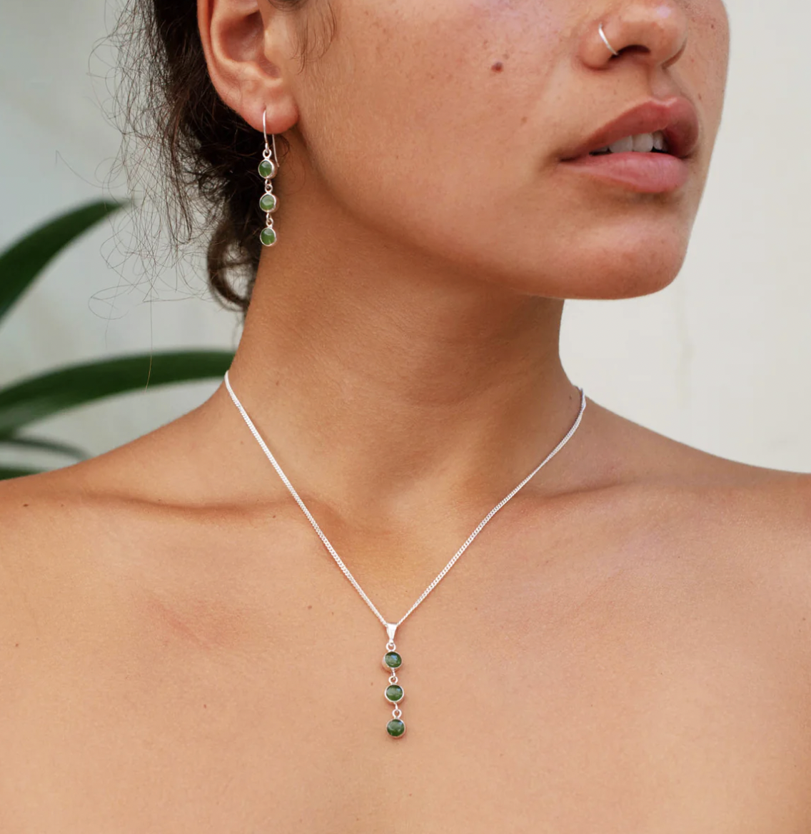 Nick Von K Pounamu 3 Muses Necklace Sterling Silver