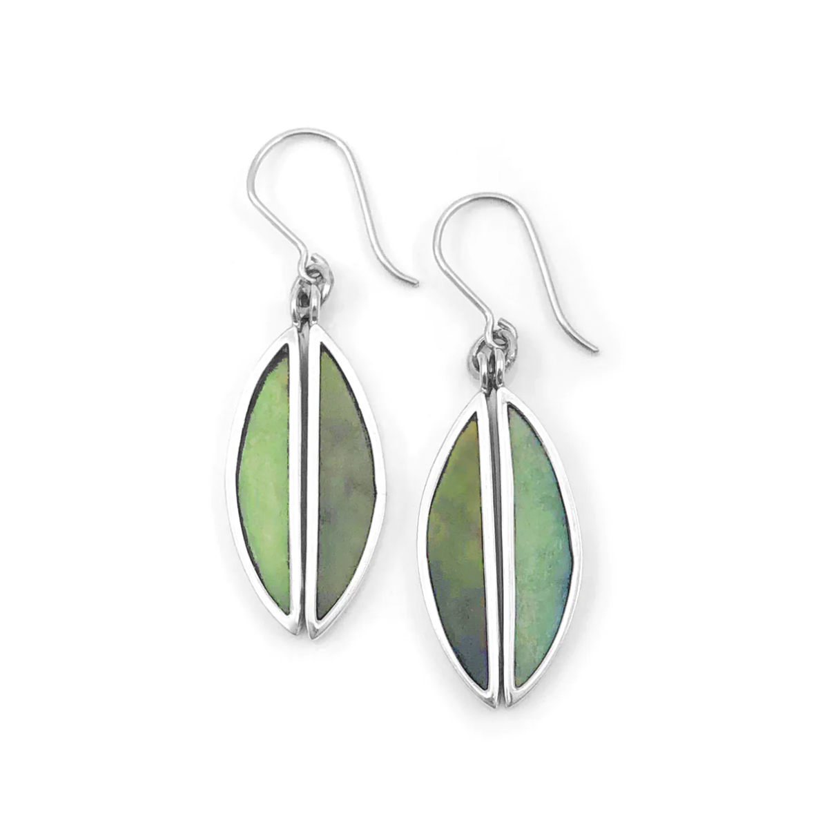 Nick Von K Antipodes Pounamu Earrings Sterling Silver