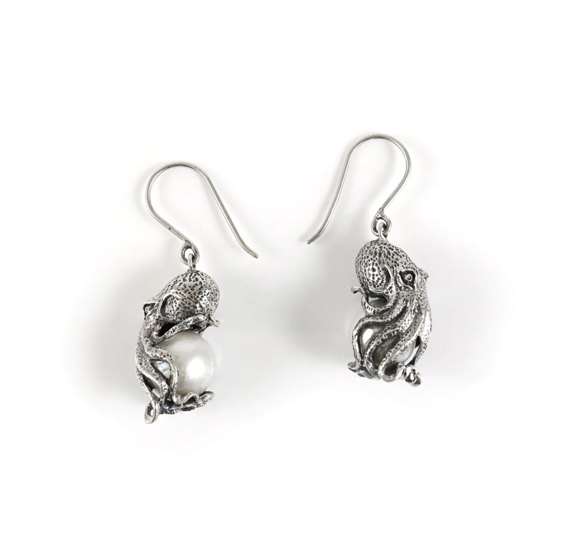 Nick Von K Octo Pearl Earrings Sterling Silver