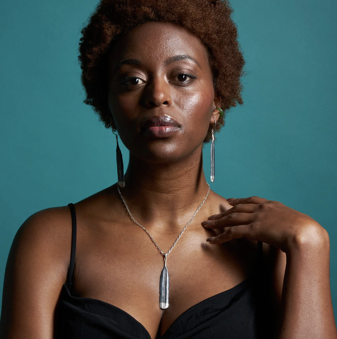 Nick Von K Huia Feather Necklace Sterling Silver