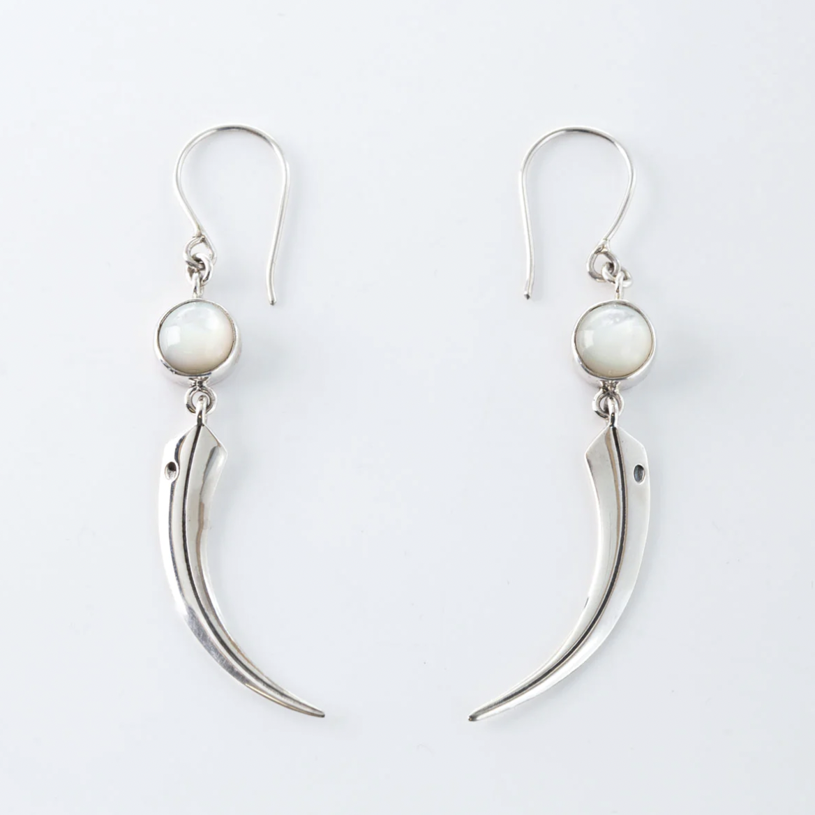 Nick Von K Midnight Huia Beak Earrings Sterling Silver