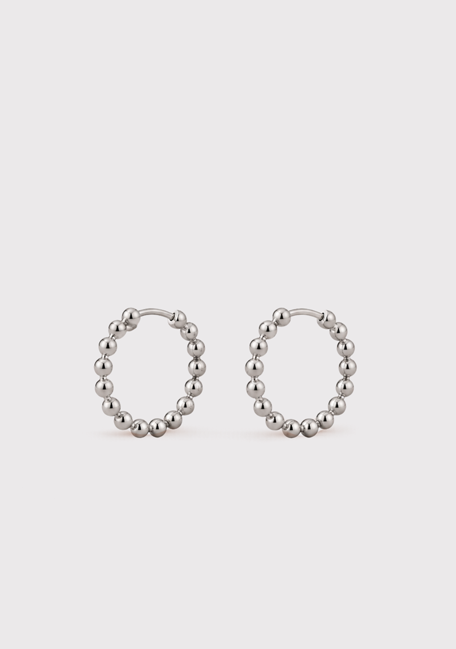 Sterling Silver Bubble Huggie Earring