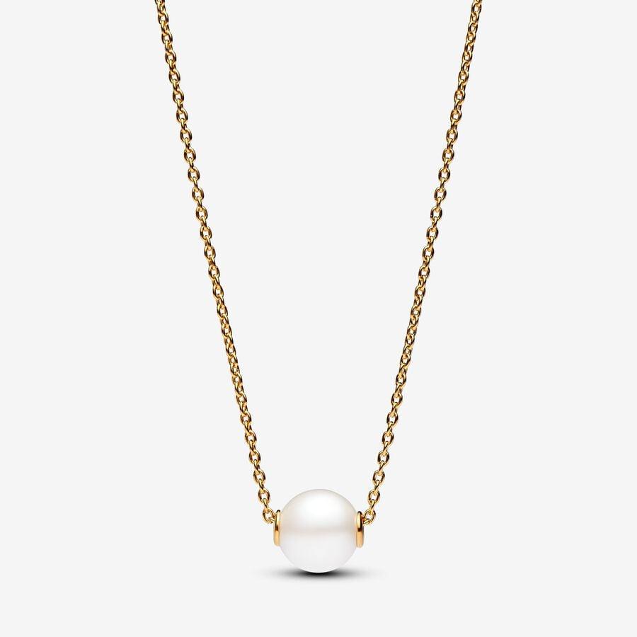 Pandora 14ct Gold Plated Treated Freshwater Cultured Pearl Collier Necklace