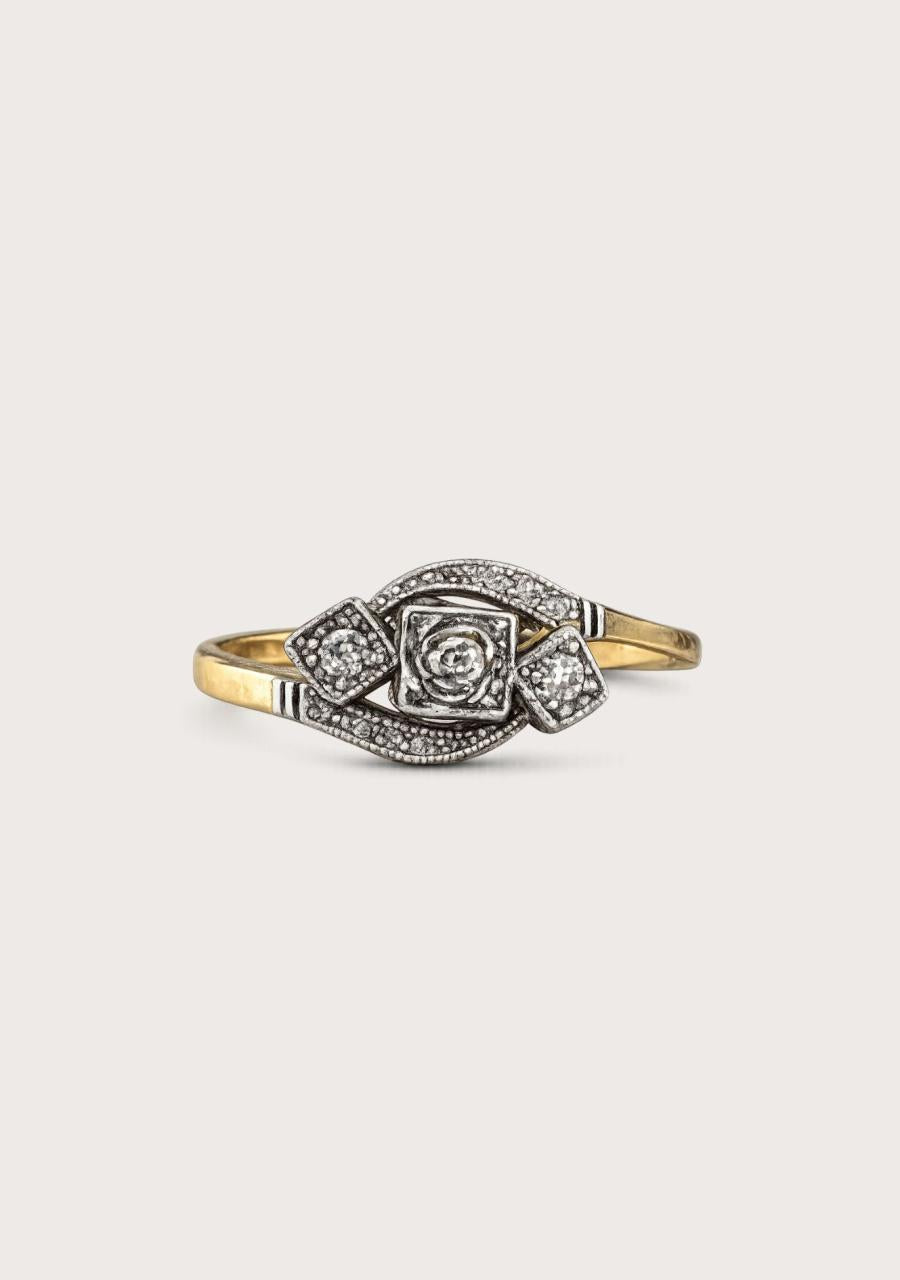 Estate 10ct Yellow Gold Diamond Band