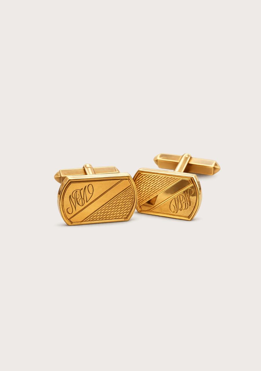 Estate 9ct Yellow Gold Cuff Links