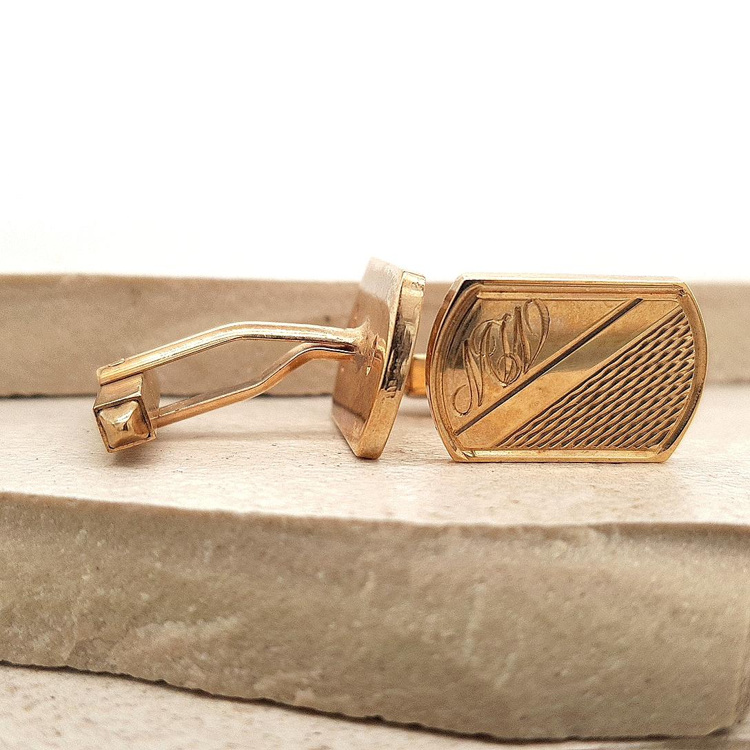 Estate 9ct Yellow Gold Cuff Links