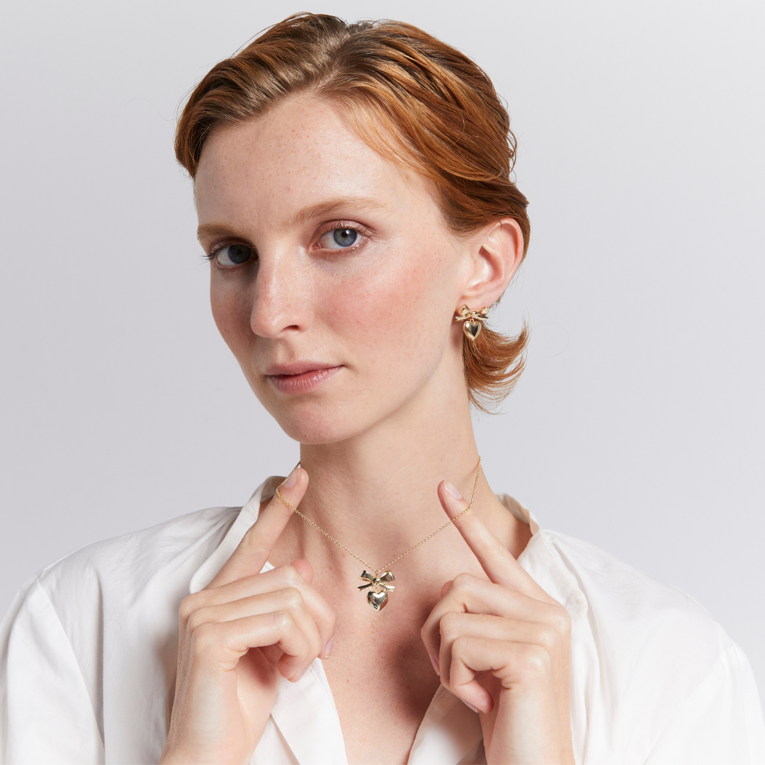 Karen Walker Sterling Silver Superlove Bow Necklace