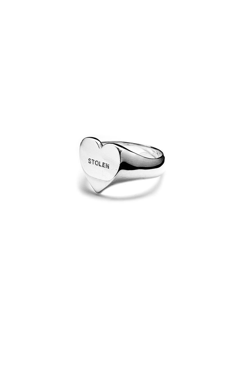 Stolen Girlfriends Club Sterling Silver Stolen Heart Signet Ring