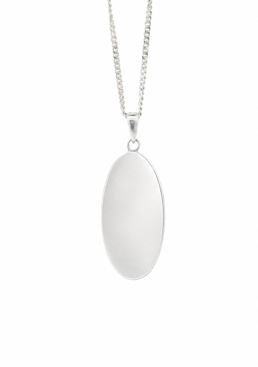 Sterling Silver Oval Pendant