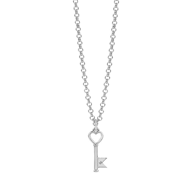 Karen Walker Sterling Silver Monogram Key Necklace