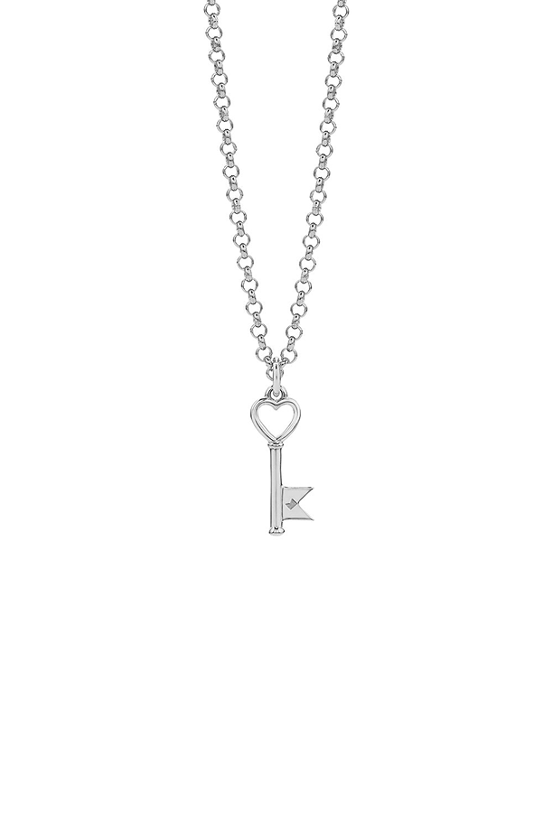 Karen Walker Sterling Silver Monogram Key Necklace