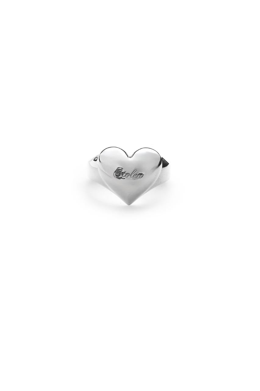 Stolen Girlfriends Club Sterling Silver Full Heart Signet Ring
