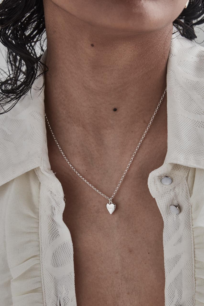 Stolen Girlfriends Club Sterling Silver Full Heart Mini Necklace