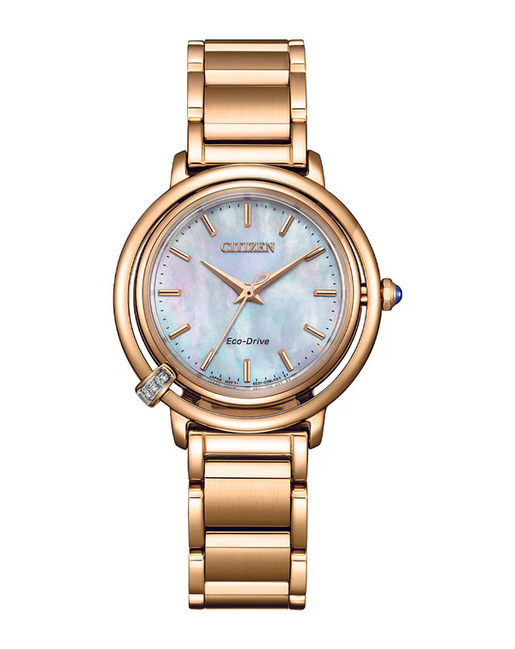 Citizen Ladies Eco-Drive Watch with Mother of Pearl Dial em1093-61d
