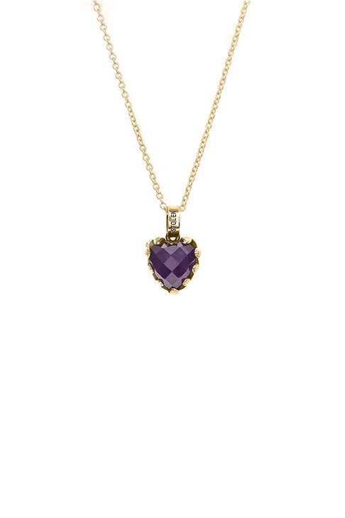 Stolen Girlfriends Club 18ct Yellow Gold Plated Love Claw Necklace with Dark Amethyst
