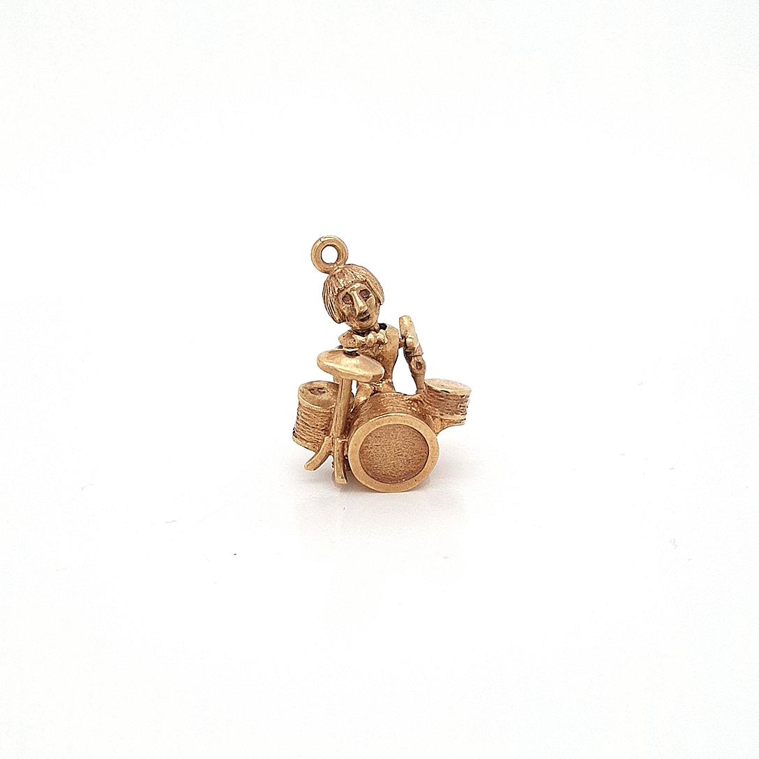 Estate 9ct Yellow Gold Drummer Boy Charm