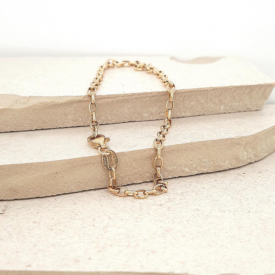 Estate 9ct Yellow Gold Belcher Bracelet