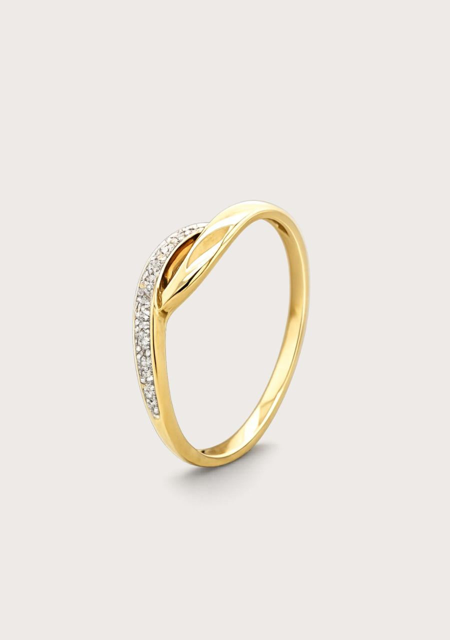 Estate 9ct Yellow Gold Diamond Ring