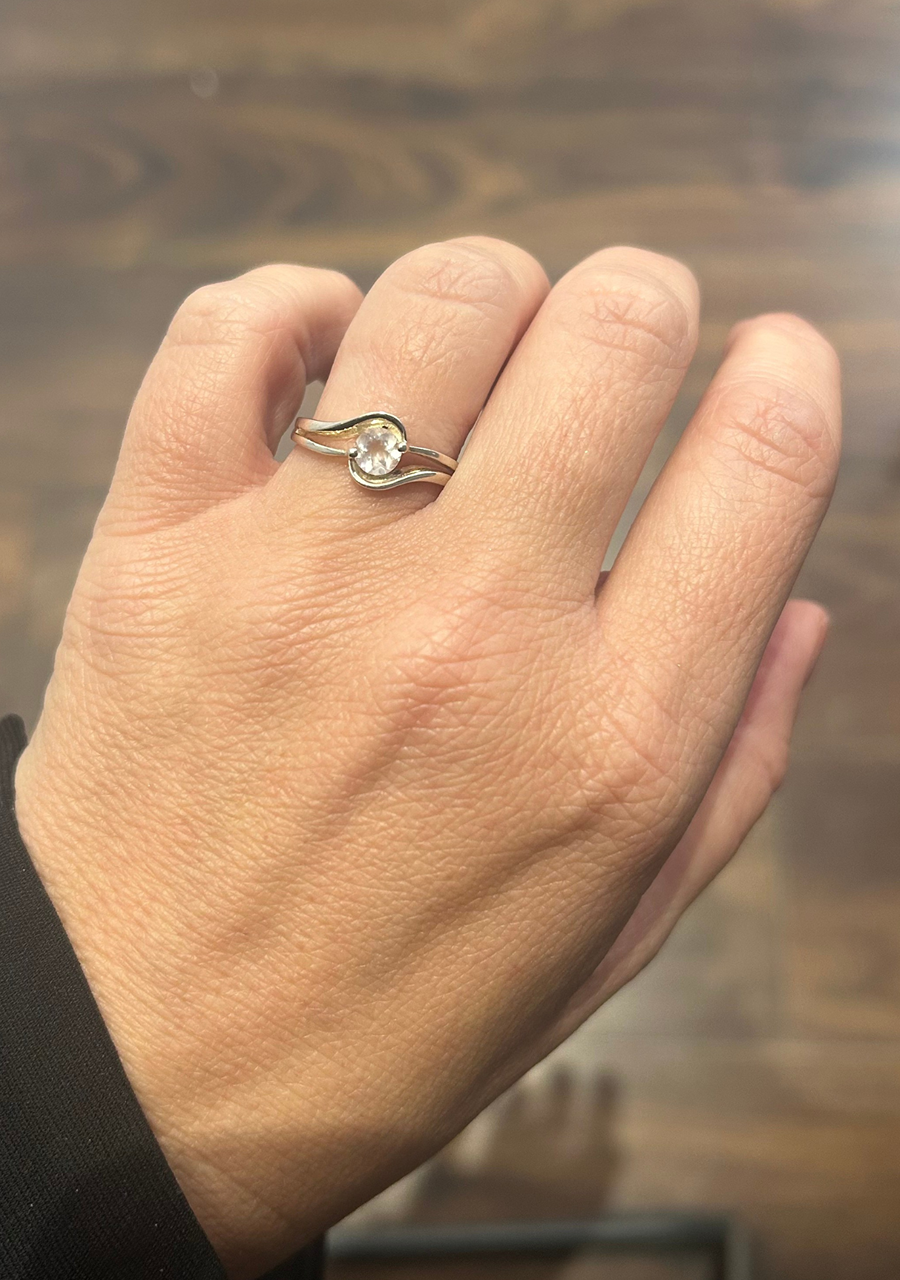 Sterling Silver Amethyst Solitaire Ring