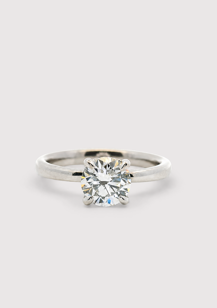 18ct White Gold Lab Grown Diamond Solitaire Ring