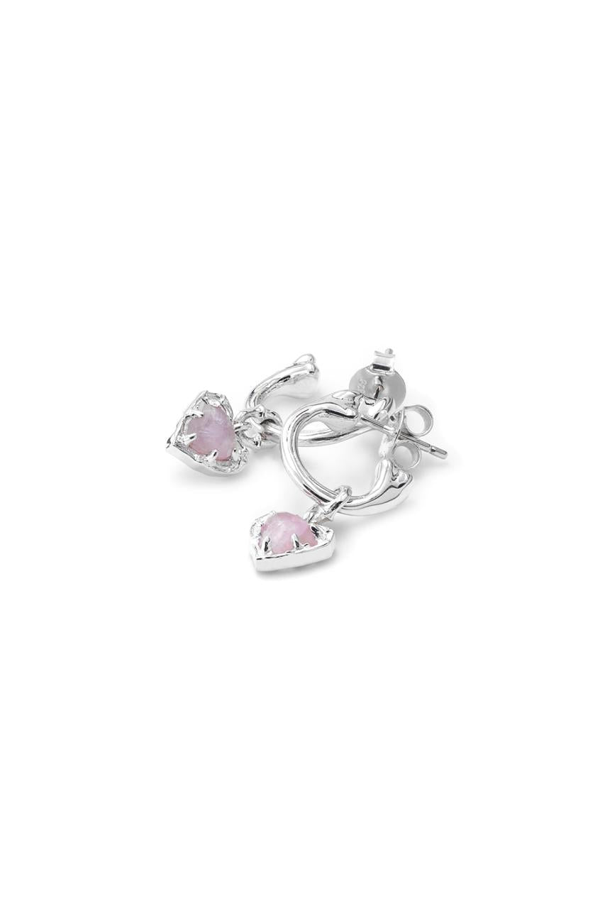 Stolen Girlfriends Club Sterling Silver Gothic Romance Anchor Sleeper Earrings with Purple Apatite