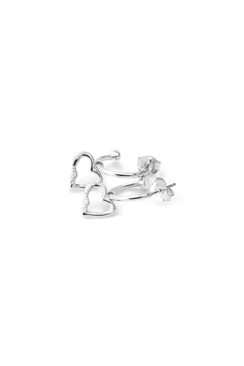 Stolen Girlfriends Club Sterling Silver Melted Heart Anchor Sleeper Earrings