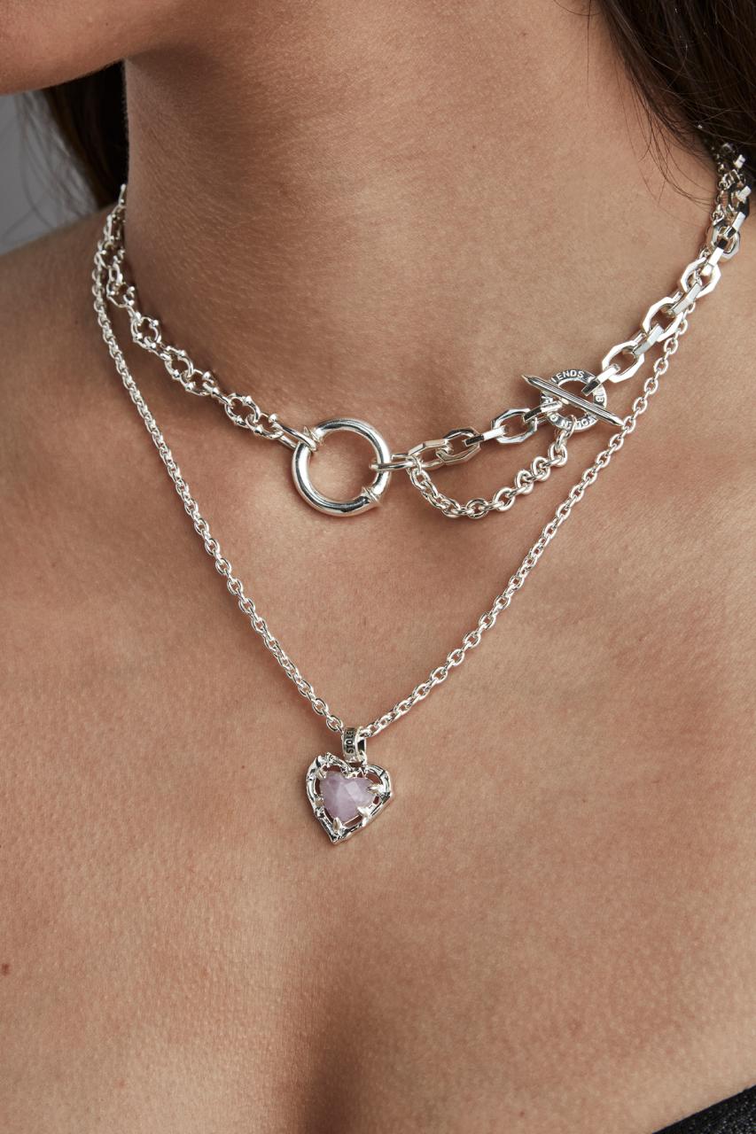 Stolen Girlfriends Club Sterling Silver Gothic Romance Necklace with Purple Apatite