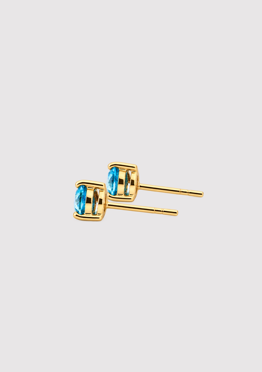 Topaz 9ct Yellow Gold Stud Earrings