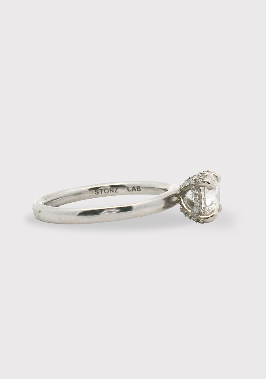 18ct White Gold Lab Grown Round Brilliant Cut Diamond Ring