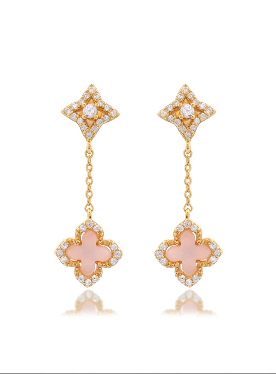 Georgini Gold Plated Sydney Soiree Fairwater Mother of Pearl Drop Earrings