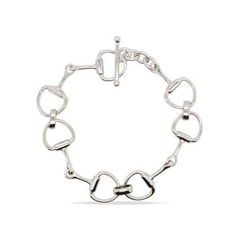 Sterling Silver Equestrian Horse Buckle Bracelet