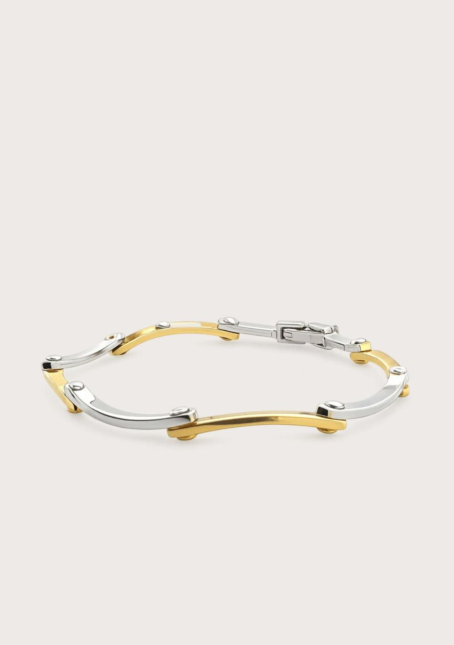 Estate 18ct Two Tone Bar Bracelet
