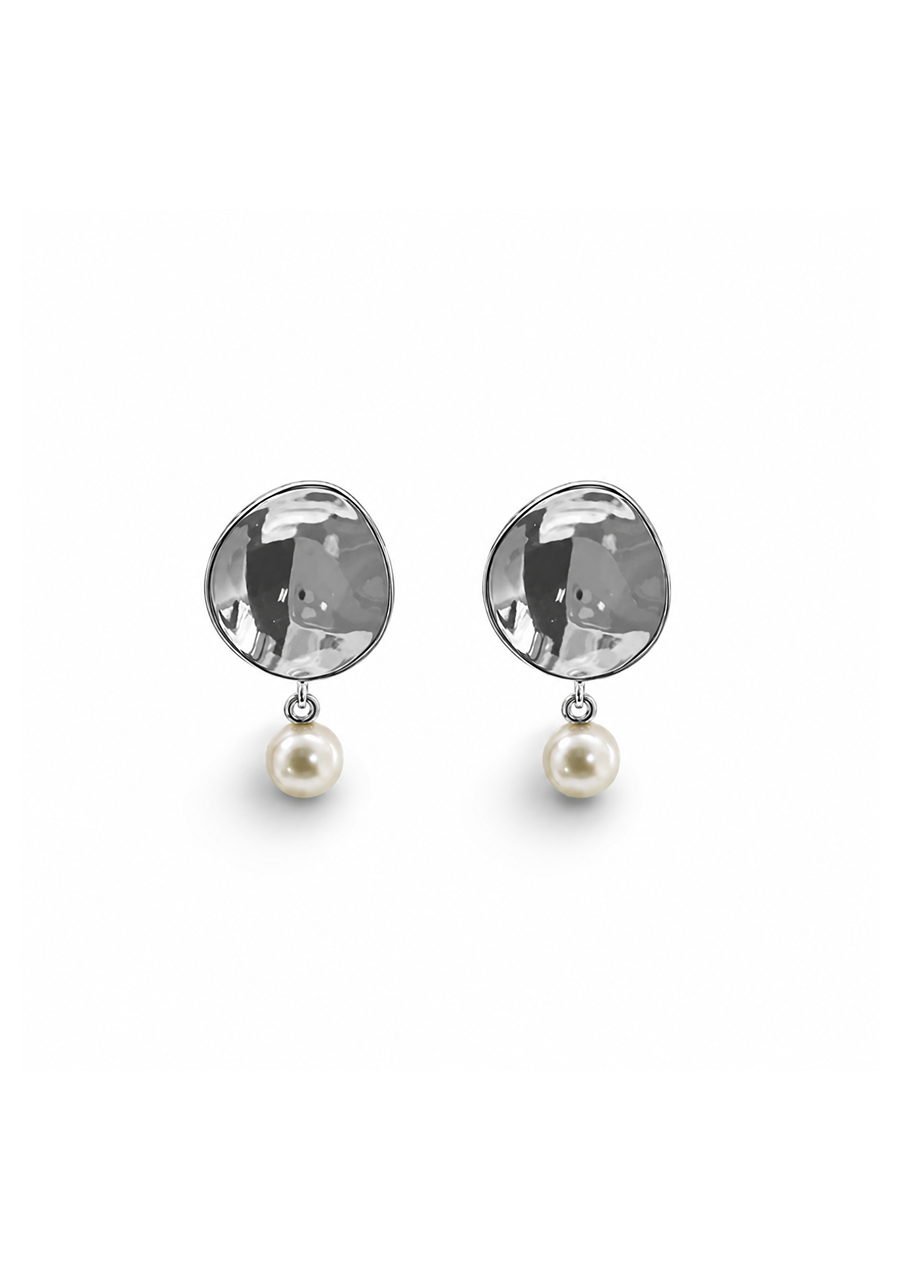 Sterling Silver Perle Reflection Freshwater Pearl Earrings