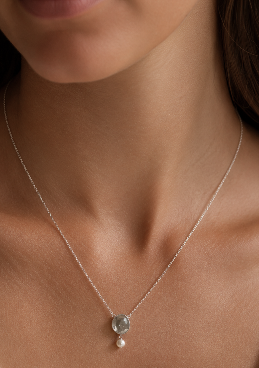 Sterling Silver Perle Reflection Freshwater Pearl Necklace