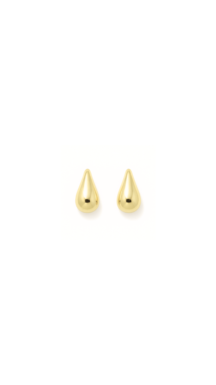 Teardrop Medium Stud Earrings in 9ct Yellow Gold