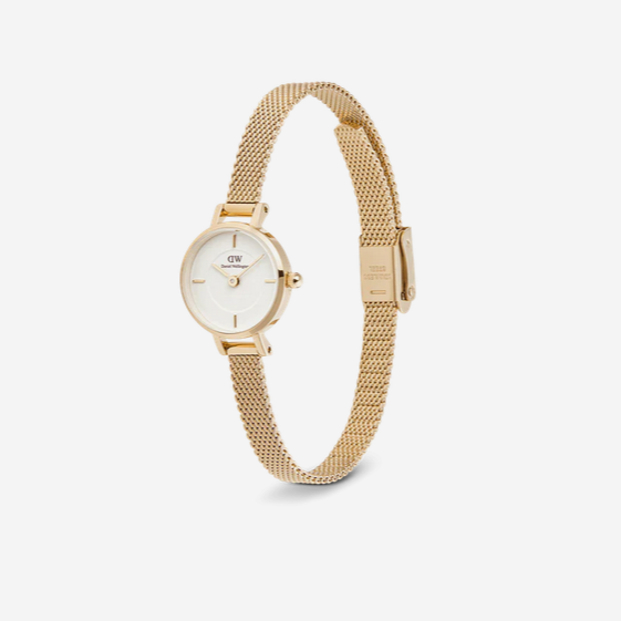Daniel Wellington Petite Mini 19 Evergold Watch with White Dial