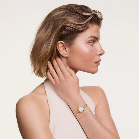 Daniel Wellington Petite Mini 19 Evergold Watch with White Dial