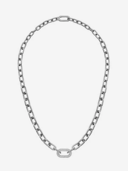 Daniel Wellington Steel Crystal Link Necklace 45cm