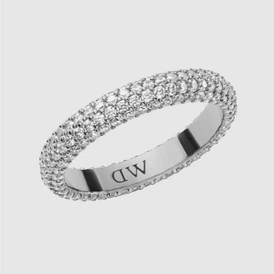Daniel Wellington Rhodium Plated BrassPave Ring