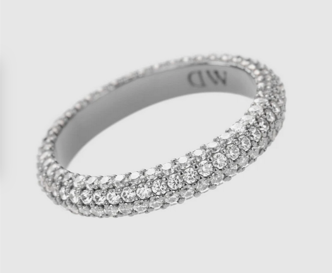 Daniel Wellington Rhodium Plated BrassPave Ring