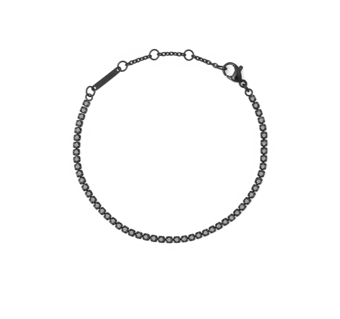 Daniel Wellington Stainless Steel Black Crystal Bracelet