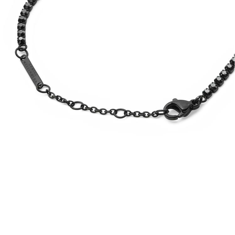 Daniel Wellington Stainless Steel Black Crystal Bracelet