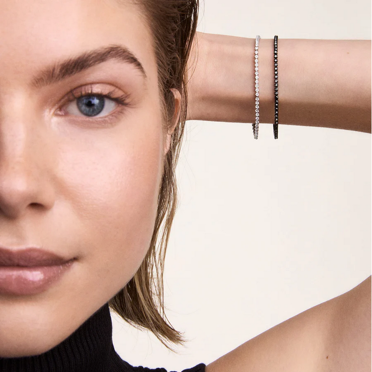 Daniel Wellington Stainless Steel Black Crystal Bracelet