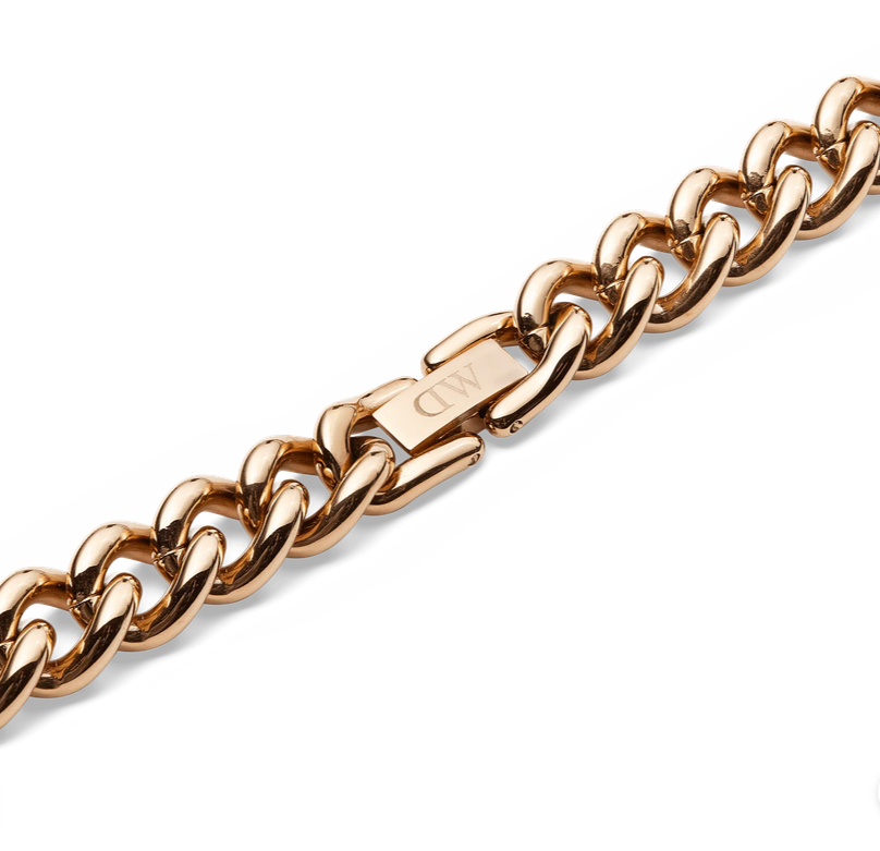 Daniel Wellington Rose Gold Plated Chunky Chain Necklace