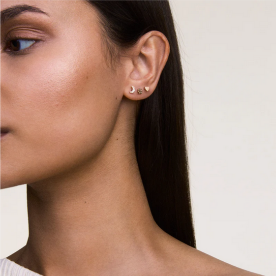 Daniel Wellington Rose Gold Plated Micro Moon Single Stud Earring