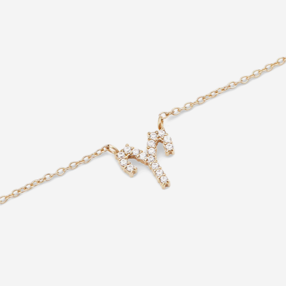 Daniel Wellington Gold Plated Zodiac Crystal Aries Necklace