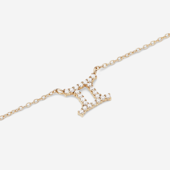 Daniel Wellington Gold Plated Zodiac Crystal Gemini Necklace