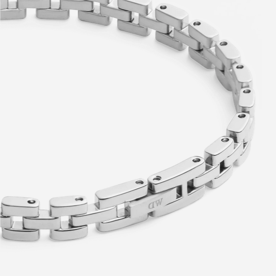 Daniel Wellington Steel Perfect Pair Link 3 Row Bracelet