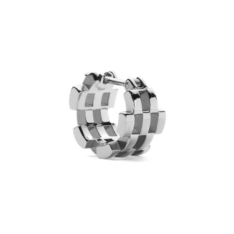 Daniel Wellington Steel Perfect Pair Link 5 Row Earrings